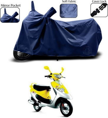 SEBONGO Two Wheeler Cover for TVS(Scooty Pep+, Blue)