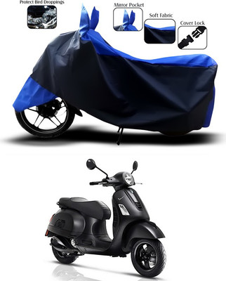 SEBOMGO Waterproof Two Wheeler Cover for Vespa(Vespa, Blue)