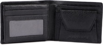 Boxer Men Black Genuine Leather Wallet(2 Card Slots)