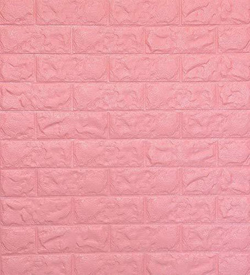 mdskart Embossed Decorative Pink Wallpaper(L x W: 70 cm x 77 cm, Pack of 5)