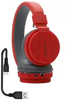 ALLMUSIC Top Sale Bluetooth Wireless Gaming Music Headset with 3D Sound Bluetooth Headset(Red, On the Ear)