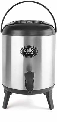 cello 10 L Water Jaguar Stainless Steel Water Jug for Home, 10Ltr, Black Jug  (Stainless Steel)