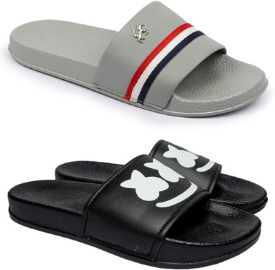 PERY-PAO Men Slides(Multicolor , 6)