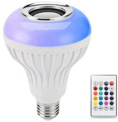 Worricow Led Bulb With Bluetooth Speaker Bulb Light Bluetooth Control Smart Music Audio Bluetooth Speaker 6 W Bluetooth Speaker(Multicolor, Stereo Channel)