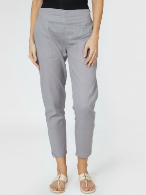 Faunashaw Regular Fit Women Grey Trousers