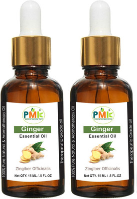 PMK Pure Natural Ginger Essential Oil (15ML Pack of 2)(30 ml)