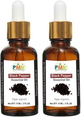 PMK Pure Natural Black Pepper Essential Oil (15ML Pack of 2)(30 ml)