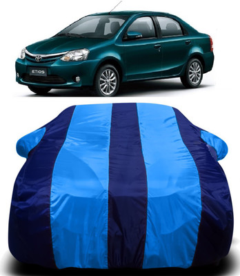 S Shine Max Car Cover For Toyota Etios (With Mirror Pockets)(Blue)