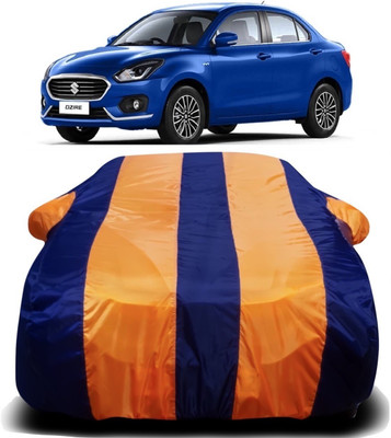 Swarish Car Cover For Maruti Suzuki Swift Dzire (With Mirror Pockets)(Orange, Blue)