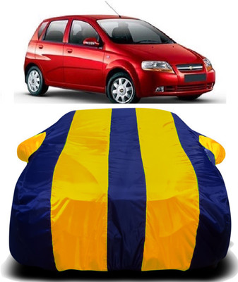 V VINTON Car Cover For Chevrolet Aveo Uva (With Mirror Pockets)(Yellow, Blue)