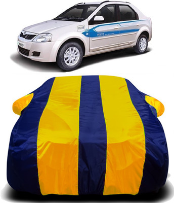 PVSTAR Car Cover For Mahindra e-Verito (With Mirror Pockets)(Yellow, Blue)