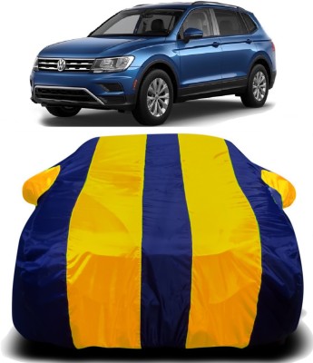 APNEK Car Cover For Volkswagen Tiguan (With Mirror Pockets)(Yellow, Blue)