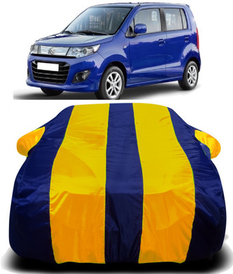 S Shine Max Car Cover For Maruti Suzuki Stingray (With Mirror Pockets)(Yellow, Blue)