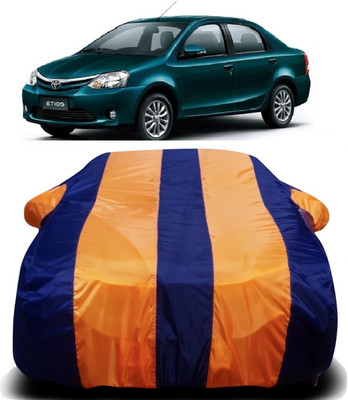 V VINTON Car Cover For Toyota Etios (With Mirror Pockets)(Multicolor)