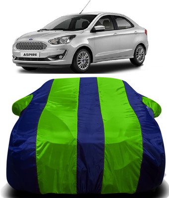 Swarish Car Cover For Ford Figo Aspire (With Mirror Pockets)(Green, Blue)