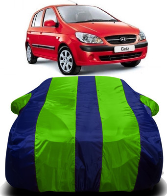 R Rayvin Star Car Cover For Hyundai Getz Prime (With Mirror Pockets)(Green, Blue)