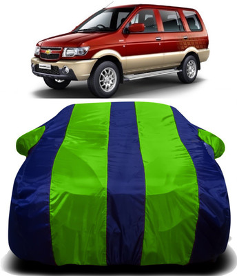 Swarish Car Cover For Chevrolet Tavera (With Mirror Pockets)(Green, Blue)