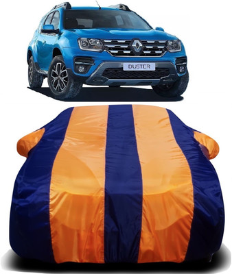 XOCAVO Car Cover For Renault Duster (With Mirror Pockets)(Orange, Blue)