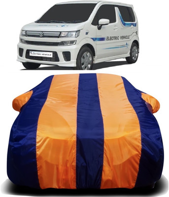 Swarish Car Cover For Maruti Suzuki WagonR Electric Vehicle (With Mirror Pockets)(Orange, Blue)