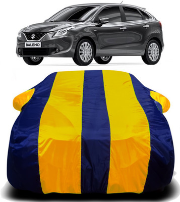 XOCAVO Car Cover For Maruti Suzuki Baleno (With Mirror Pockets)(Yellow, Blue)
