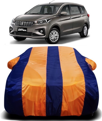 PVSTAR Car Cover For Maruti Suzuki Ertiga (With Mirror Pockets)(Orange, Blue)