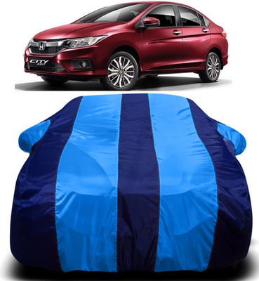 R Rayvin Star Car Cover For Honda City i-Dtec (With Mirror Pockets)(Blue)