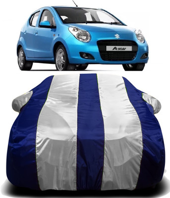 PVSTAR Car Cover For Maruti Suzuki A-Star (With Mirror Pockets)(White, Blue)
