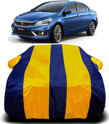 Swarish Car Cover For Maruti Suzuki Ciaz (With Mirror Pockets)(Yellow, Blue)