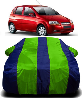PVSTAR Car Cover For Chevrolet Aveo Uva (With Mirror Pockets)(Green, Blue)