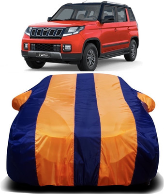 PVSTAR Car Cover For Mahindra TUV300 (With Mirror Pockets)(Orange, Blue)