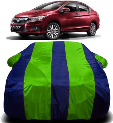 PVSTAR Car Cover For Honda City i-Dtec (With Mirror Pockets)(Green, Blue)