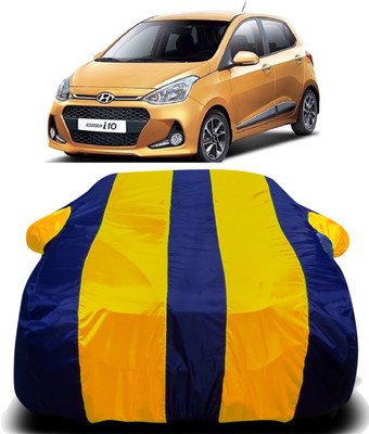 V VINTON Car Cover For Hyundai Grand i10 (With Mirror Pockets)(Yellow, Blue)