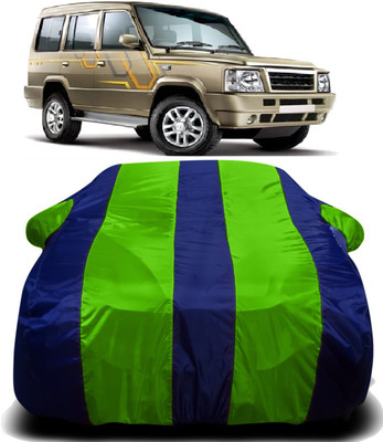 XOCAVO Car Cover For Tata Sumo Gold (With Mirror Pockets)(Green, Blue)
