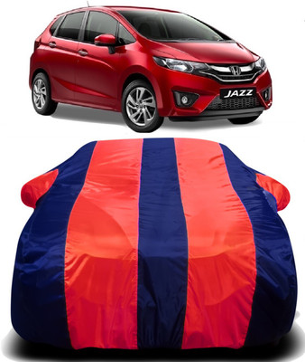 V VINTON Car Cover For Honda Jazz (With Mirror Pockets)(Red, Blue)