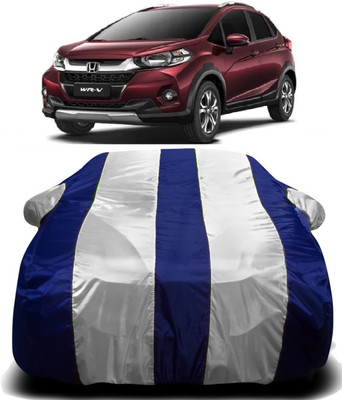 R Rayvin Star Car Cover For Honda WR-V (With Mirror Pockets)(White, Blue)