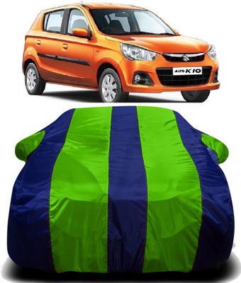 S Shine Max Car Cover For Maruti Suzuki Alto K10 (With Mirror Pockets)(Green, Blue)