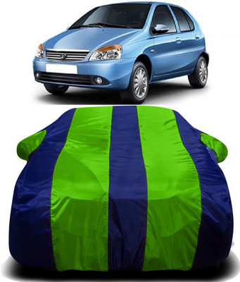 Swarish Car Cover For Tata Indica (With Mirror Pockets)(Green, Blue)