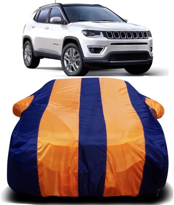 AXLOZ Car Cover For Jeep Compass (With Mirror Pockets)(Multicolor)