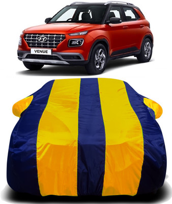 Swarish Car Cover For Hyundai Venue (With Mirror Pockets)(Yellow, Blue)