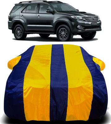 S Shine Max Car Cover For Toyota Fortuner Old (With Mirror Pockets)(Yellow, Blue)