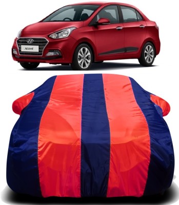 JBR Car Cover For Hyundai Xcent (With Mirror Pockets)(Blue, Red)