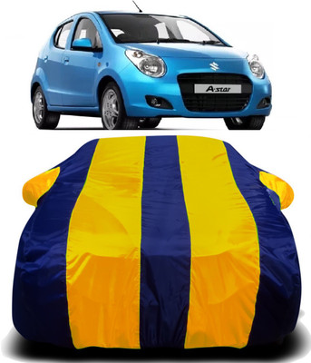 XOCAVO Car Cover For Maruti Suzuki A-Star (With Mirror Pockets)(Yellow, Blue)