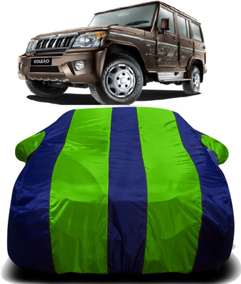 XOCAVO Car Cover For Mahindra Bolero (With Mirror Pockets)(Green, Blue)