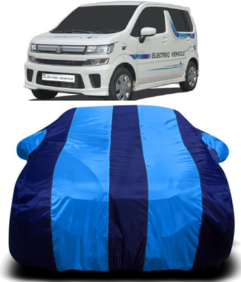S Shine Max Car Cover For Maruti Suzuki WagonR Electric Vehicle (With Mirror Pockets)(Blue)