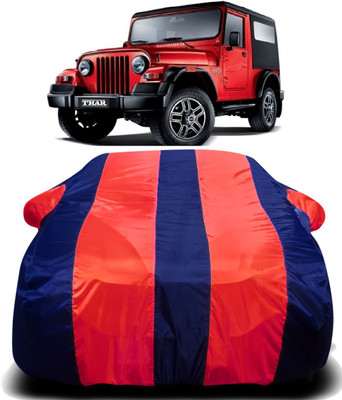 R Rayvin Star Car Cover For Mahindra Thar (With Mirror Pockets)(Multicolor)