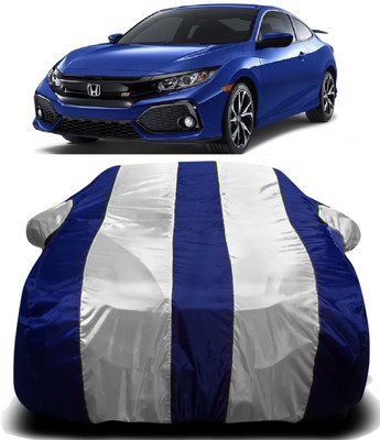 Swarish Car Cover For Honda Civic (With Mirror Pockets)(White, Blue)