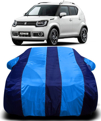 Swarish Car Cover For Maruti Suzuki Ignis (With Mirror Pockets)(Blue)
