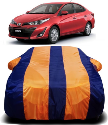 AXLOZ Car Cover For Toyota Yaris (With Mirror Pockets)(Multicolor)