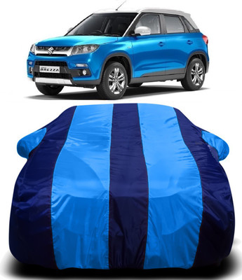 R Rayvin Star Car Cover For Maruti Suzuki Vitara Brezza (With Mirror Pockets)(Blue)
