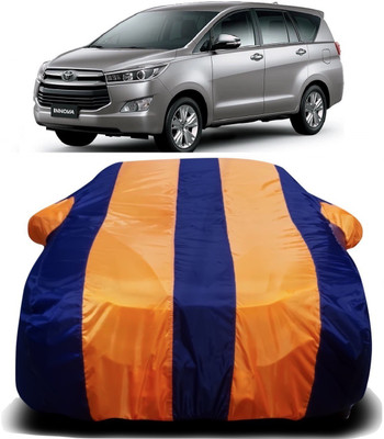 R Rayvin Star Car Cover For Toyota Innova (With Mirror Pockets)(Orange, Blue)